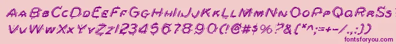 Berserkeri Font – Purple Fonts on Pink Background