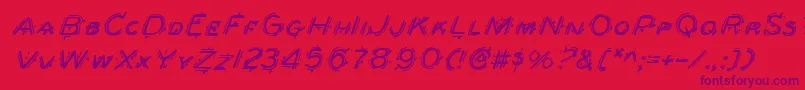 Berserkeri Font – Purple Fonts on Red Background