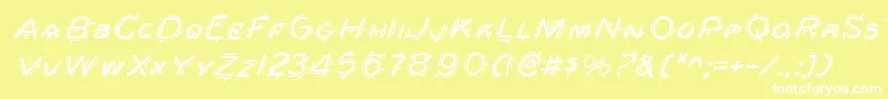 Berserkeri Font – White Fonts on Yellow Background
