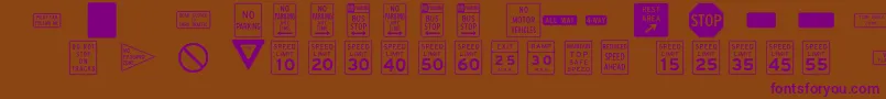 Lisätietoja InterstatepiTwo-fontista InterstatepiTwo-fontti – violetit fontit ruskealla taustalla