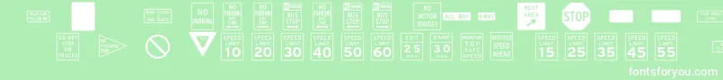 InterstatepiTwo Font – White Fonts on Green Background