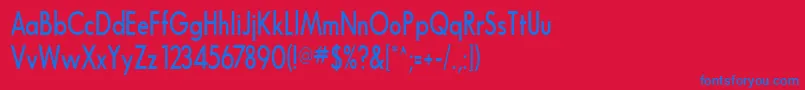 フォントFuturnrb – 赤い背景に青い文字