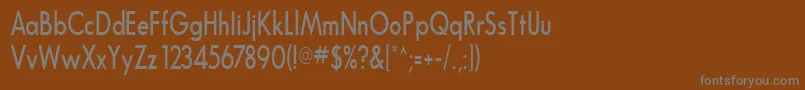 フォントFuturnrb – 茶色の背景に灰色の文字