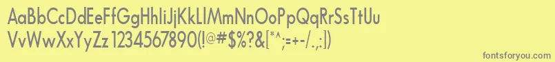 フォントFuturnrb – 黄色の背景に灰色の文字