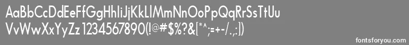 フォントFuturnrb – 灰色の背景に白い文字