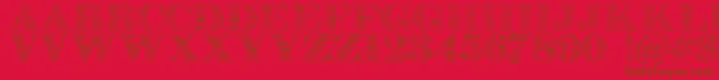 Stonestoryebo Font – Brown Fonts on Red Background
