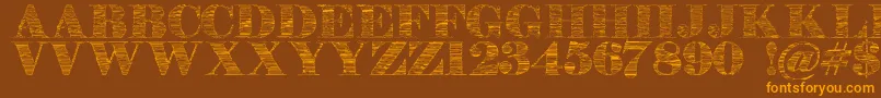 Stonestoryebo Font – Orange Fonts on Brown Background