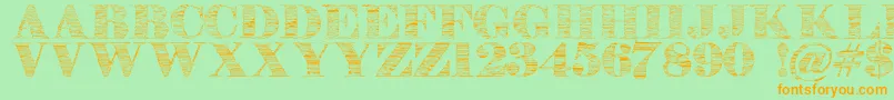 Stonestoryebo Font – Orange Fonts on Green Background