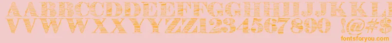Stonestoryebo Font – Orange Fonts on Pink Background