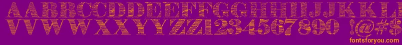 Stonestoryebo Font – Orange Fonts on Purple Background