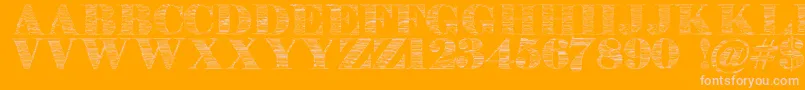 Stonestoryebo Font – Pink Fonts on Orange Background