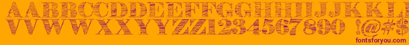 Stonestoryebo Font – Purple Fonts on Orange Background