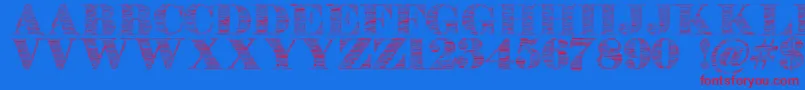 Stonestoryebo Font – Red Fonts on Blue Background