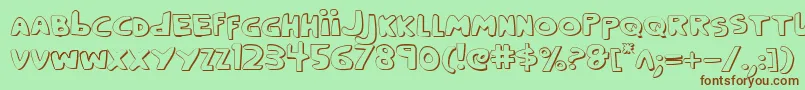 CrappityCrapCrap3D Font – Brown Fonts on Green Background