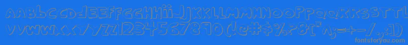 CrappityCrapCrap3D-Schriftart – Graue Schriften auf blauem Hintergrund