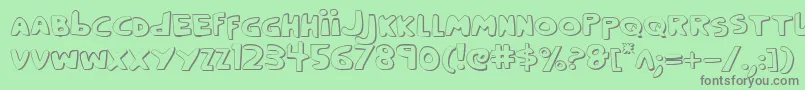 CrappityCrapCrap3D Font – Gray Fonts on Green Background