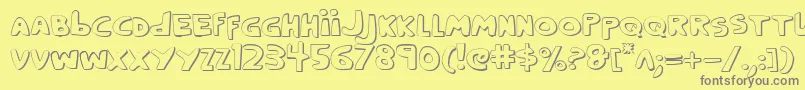 CrappityCrapCrap3D Font – Gray Fonts on Yellow Background