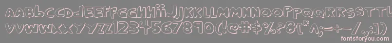 CrappityCrapCrap3D Font – Pink Fonts on Gray Background