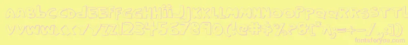 fuente CrappityCrapCrap3D – Fuentes Rosadas Sobre Fondo Amarillo