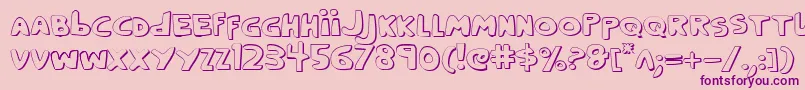 Police CrappityCrapCrap3D – polices violettes sur fond rose