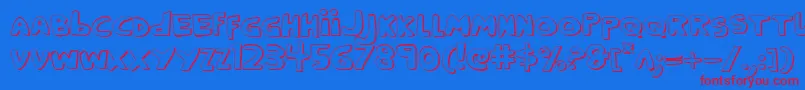 CrappityCrapCrap3D-Schriftart – Rote Schriften auf blauem Hintergrund