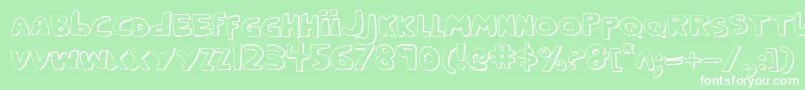 フォントCrappityCrapCrap3D – 緑の背景に白い文字