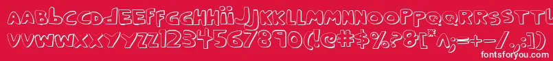 CrappityCrapCrap3D Font – White Fonts on Red Background