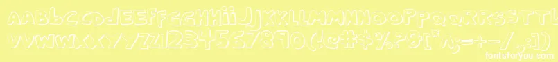 CrappityCrapCrap3D Font – White Fonts on Yellow Background