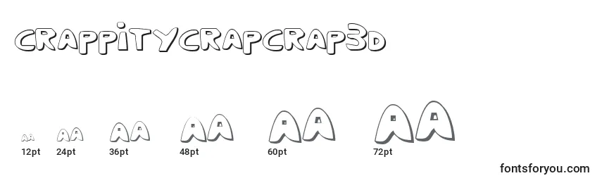 Größen der Schriftart CrappityCrapCrap3D