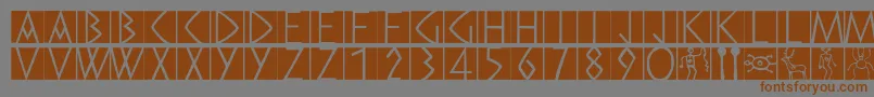 Preromancaps Font – Brown Fonts on Gray Background