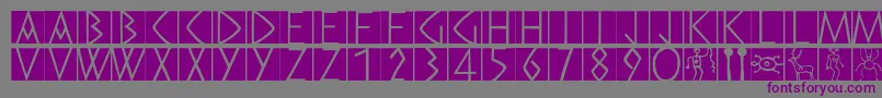 Preromancaps Font – Purple Fonts on Gray Background