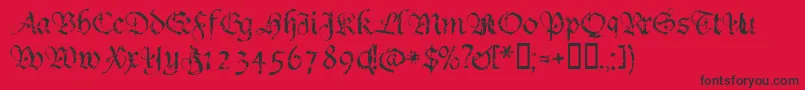 Crumble ffy-Schriftart – Schwarze Schriften auf rotem Hintergrund