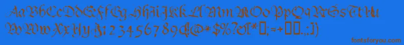 Crumble ffy Font – Brown Fonts on Blue Background