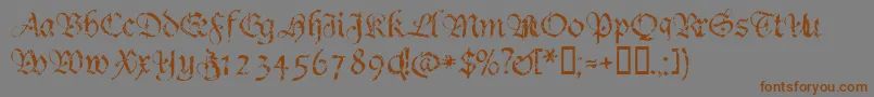 Crumble ffy-fontti – ruskeat fontit harmaalla taustalla