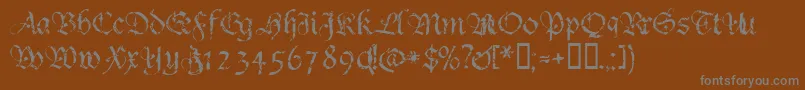 Crumble ffy Font – Gray Fonts on Brown Background