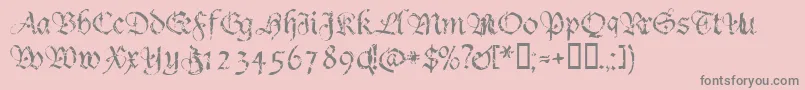 Crumble ffy-Schriftart – Graue Schriften auf rosa Hintergrund