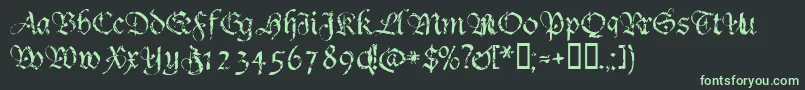 Шрифт Crumble ffy – зелёные шрифты на чёрном фоне