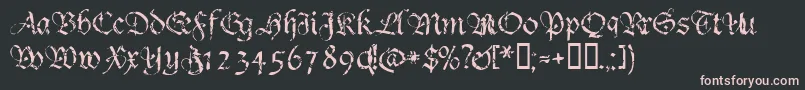 Шрифт Crumble ffy – розовые шрифты на чёрном фоне