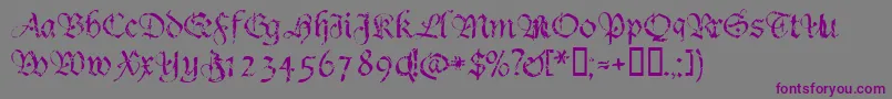 Crumble ffy Font – Purple Fonts on Gray Background