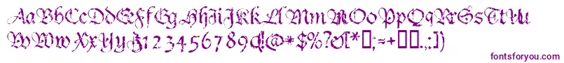 Crumble ffy Font – Purple Fonts on White Background