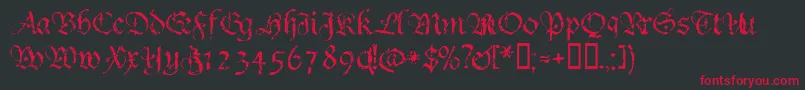 Шрифт Crumble ffy – красные шрифты на чёрном фоне