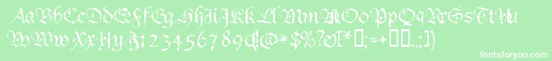 Crumble ffy Font – White Fonts on Green Background