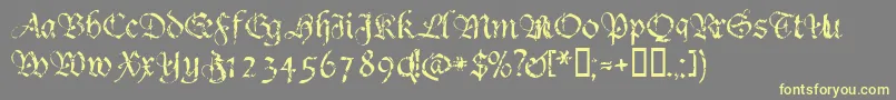 Crumble ffy Font – Yellow Fonts on Gray Background