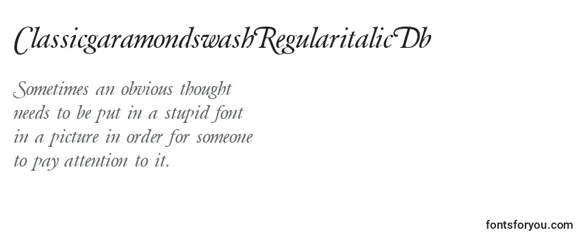 ClassicgaramondswashRegularitalicDb Font