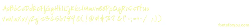 En savoir plus sur la police HandscriptuprightBold Police HandscriptuprightBold – polices jaunes sur fond blanc