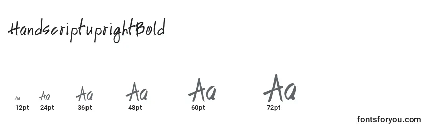 HandscriptuprightBold Font Sizes