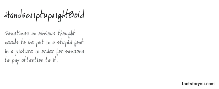 HandscriptuprightBold Font