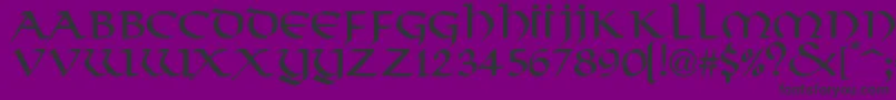 ValhallaNormal Font – Black Fonts on Purple Background