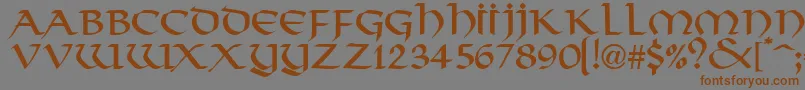 ValhallaNormal Font – Brown Fonts on Gray Background
