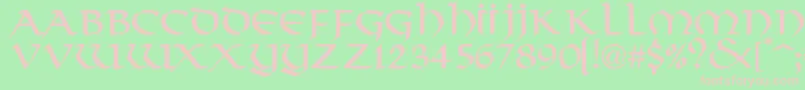 ValhallaNormal Font – Pink Fonts on Green Background
